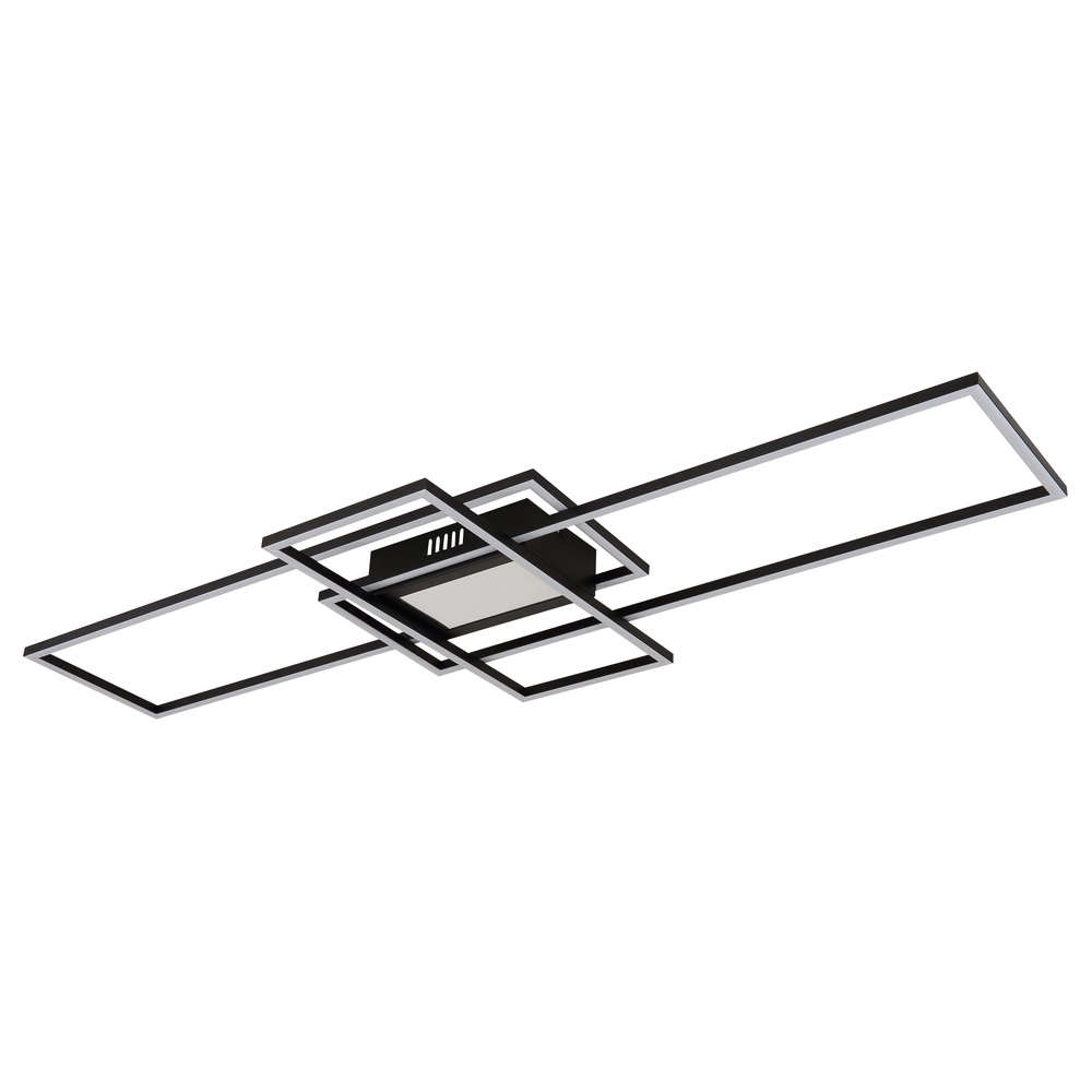 Moderne Deckenlampe Saunders Schwarzes Rechteck 110 cm Globo 9007371481354