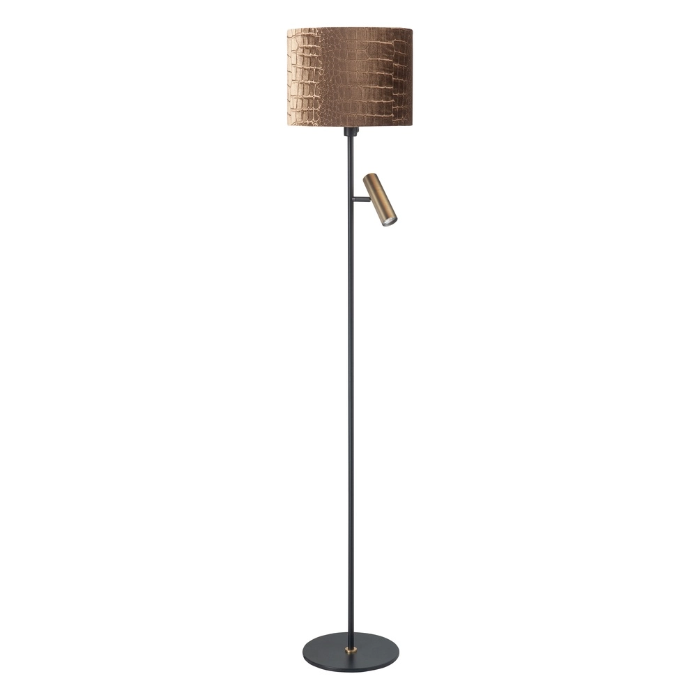 Landhaus-Stehleuchte Trend schwarz mit Kupferbronze