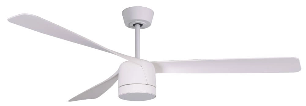 Weißer Deckenventilator mit Lampe Peregrine Ø 142cm