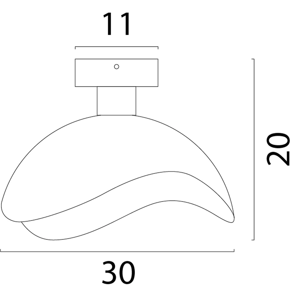 Design-Deckenlampe Volta Ø 30cm – wellig – Kakao Masterlight 8718121395722