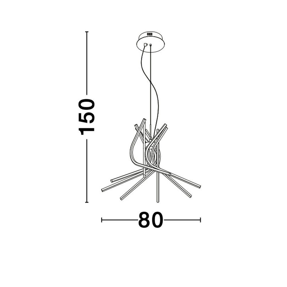 Design-Pendelleuchte Narvi M schwarz Ø 80cm Lyora 5212017424198