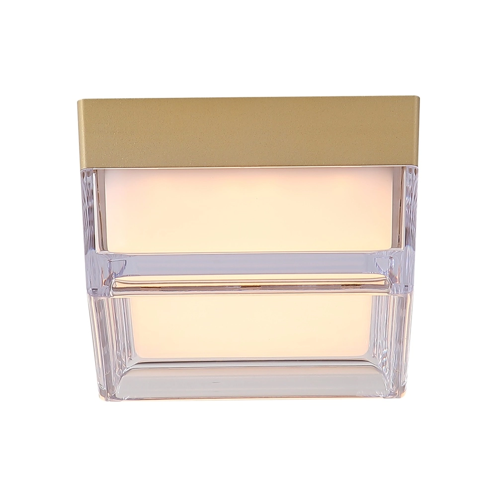 Deckenlampe Button Quadratgold