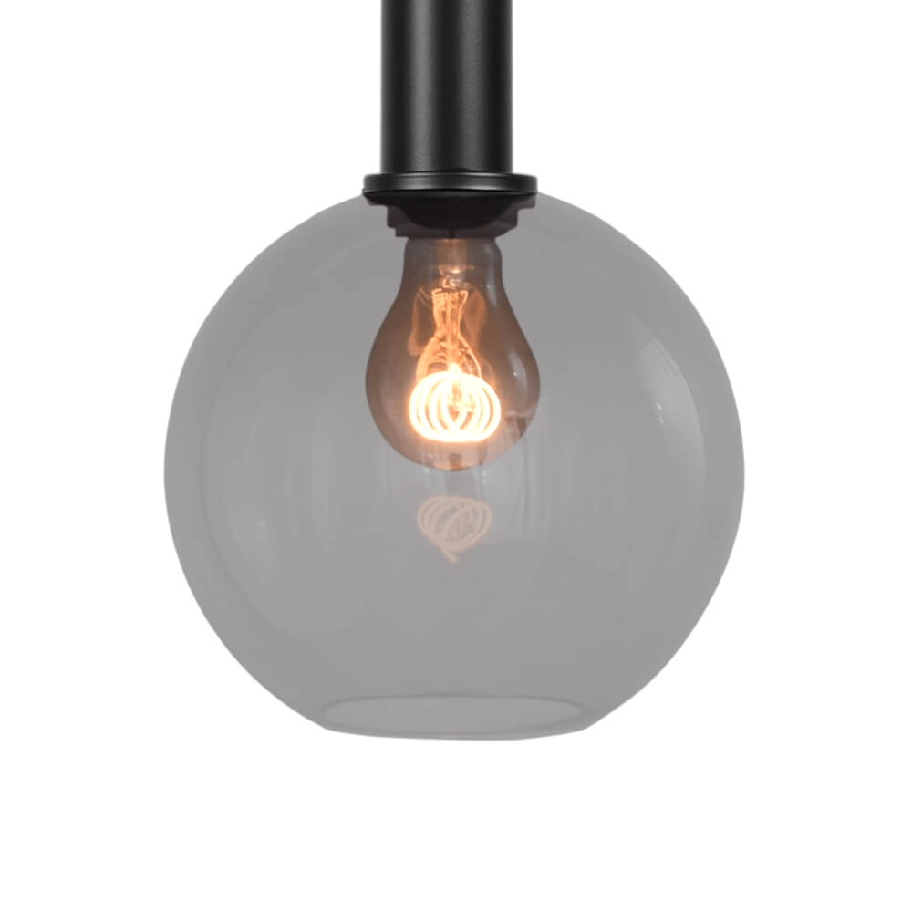 Hängelampe Ø 20cm Bella 2 Schwarz mit Rauchglas Masterlight 8718121256382