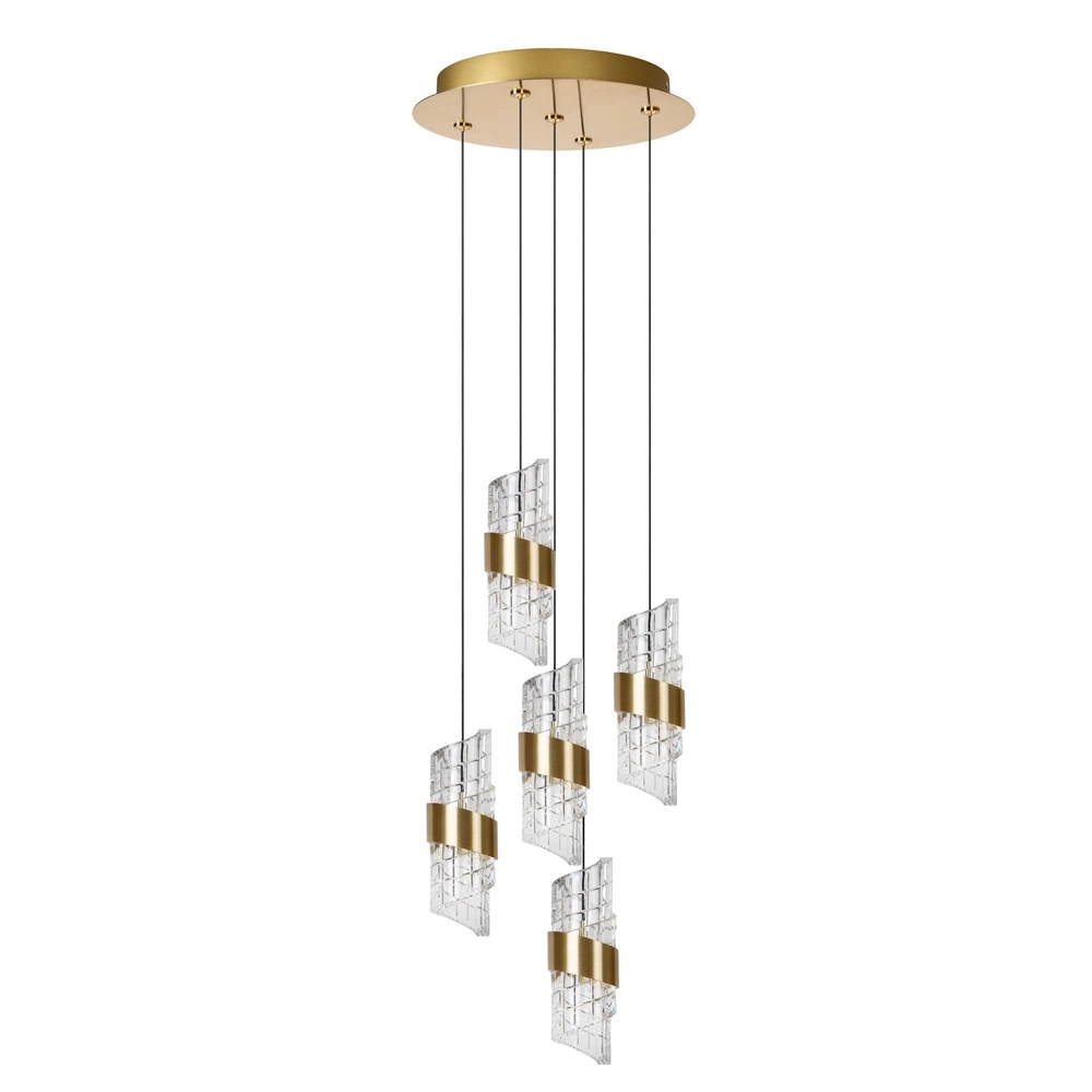 Design-Pendellampe Kligande 5-Licht goldene Patrone