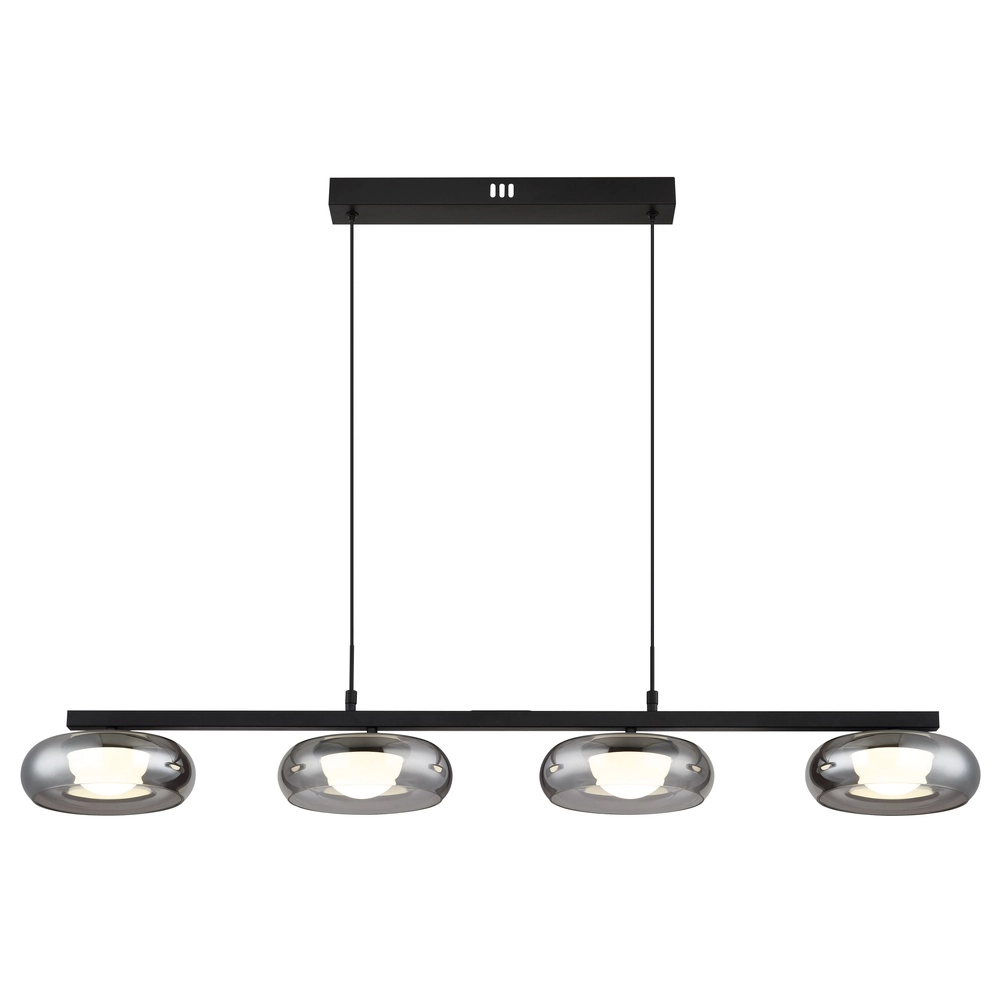 Design-Pendellampe Carlene 4-Licht Schwarz Globo 9007371569182