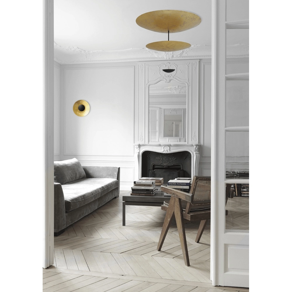 Deckenlampe Zyan schwarz mit gold 2-flammig Masterlight 8718121219141