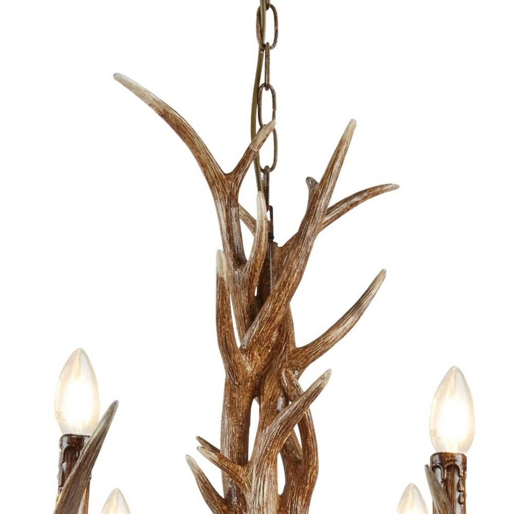 Hängelampe aus Holz Stag Ø 80 Searchlight 5053423098081