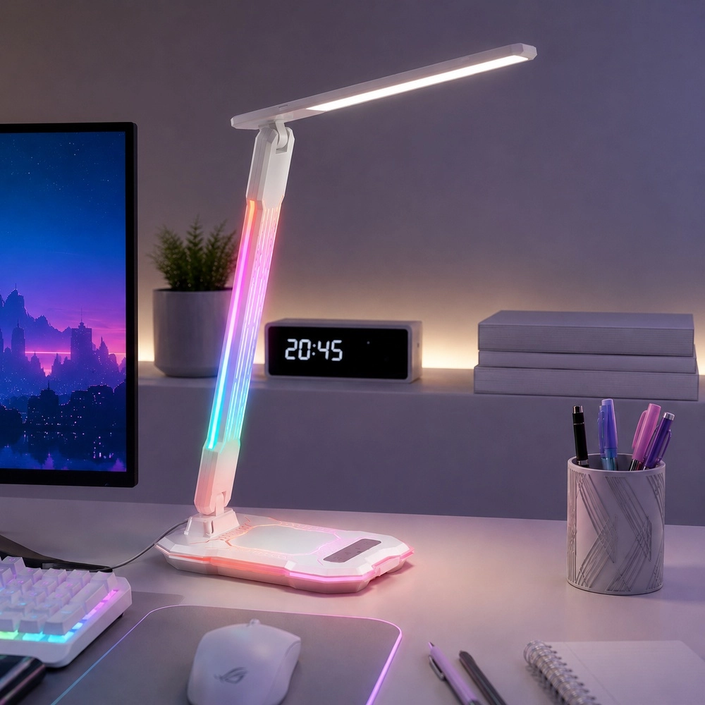 Schreibtischlampe Cyberglow Weiß Brilliant 4004353460678