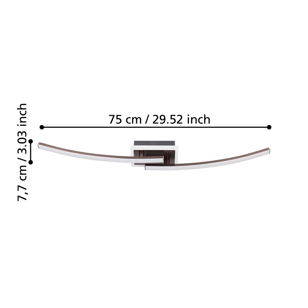 Deckenlampe Lungolago LED – Bronze – quadratisch Eglo 9008606316083