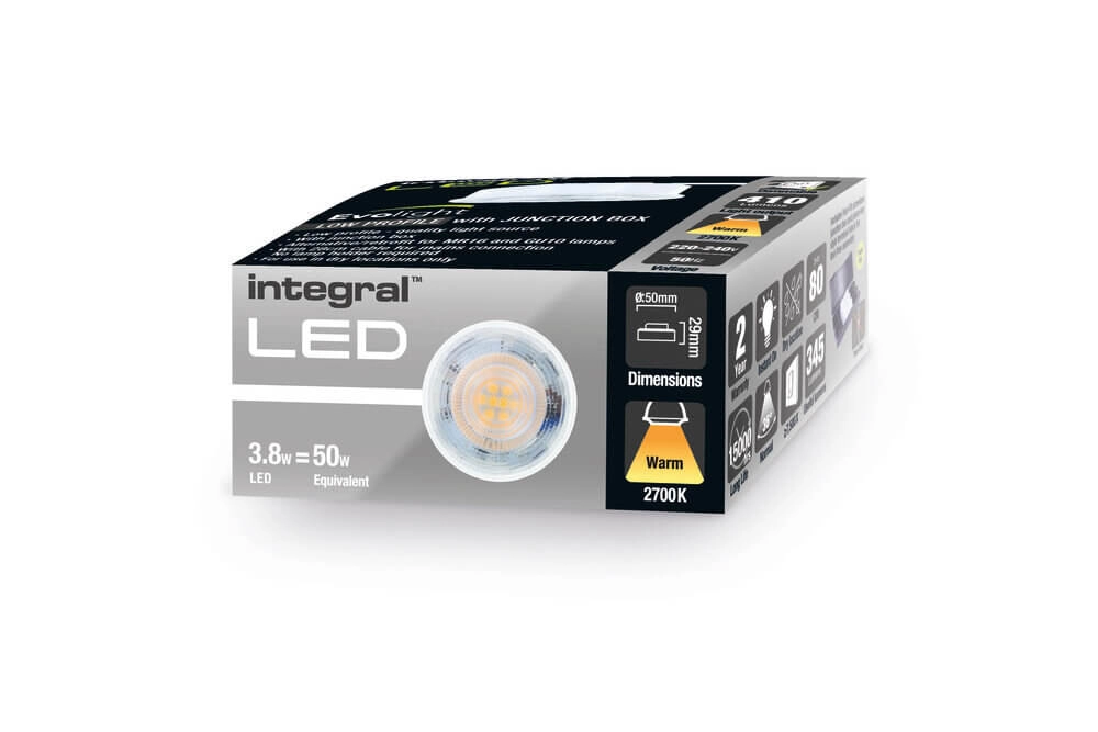 Dimmbarer GU10-Spot-Ersatz Evolight - 3.8W - 410lm - 2700K Lyora 5055788252788