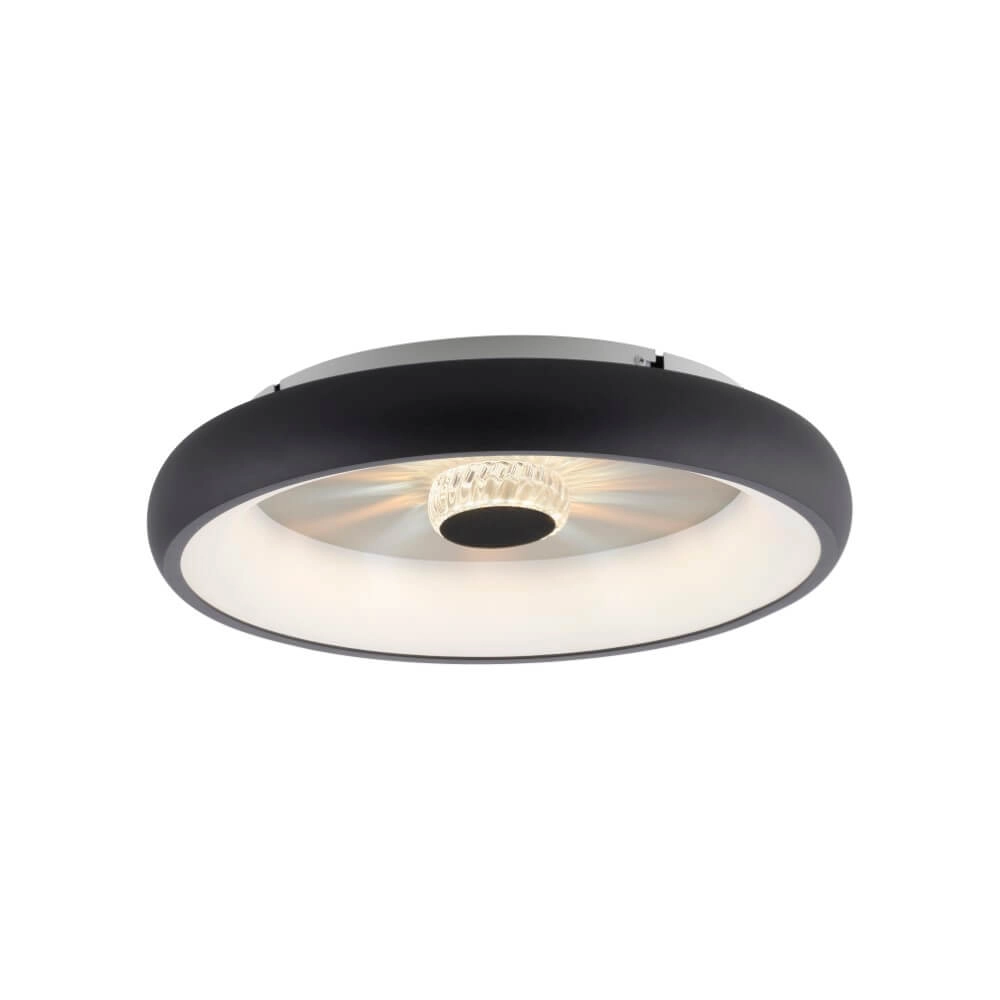 Runde Deckenleuchte Vertigo schwarz Ø 46,5cm
