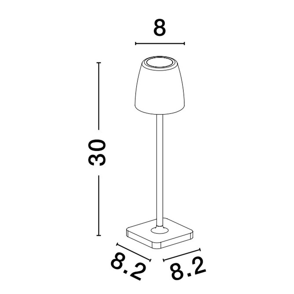 Tischlampe Colt Rostbraun wiederaufladbar Lyora 5212017444851
