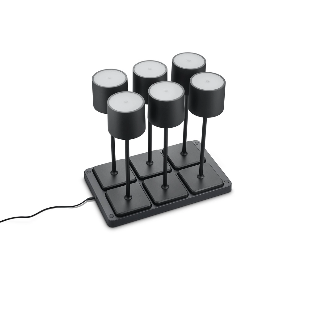 Set mit 6 Tischlampen Fernandez schwarz Trio 4017807601688