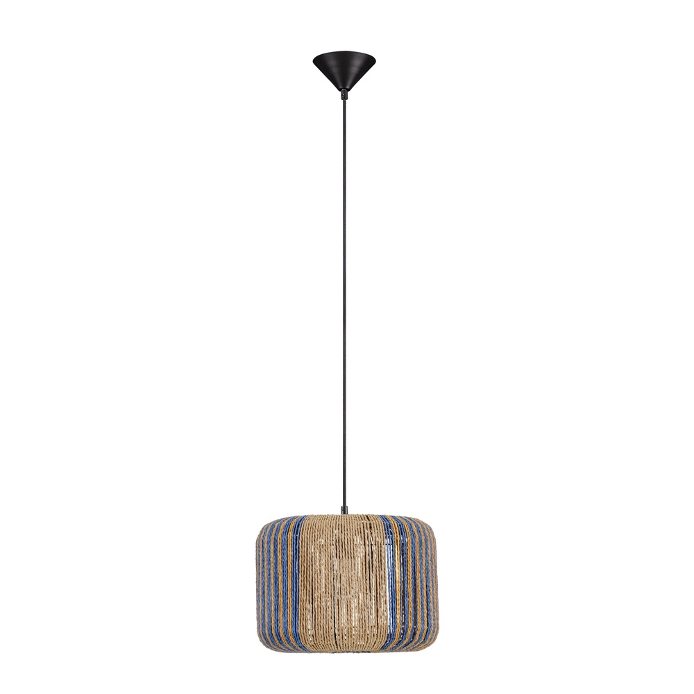 Pendelleuchte Abby Ø 33cm braun mit blau Lyora 5212017477330