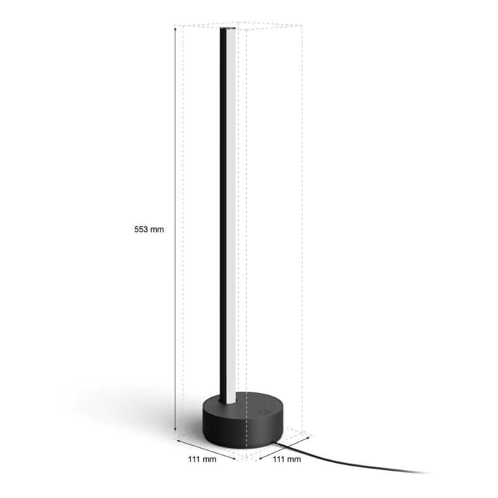 Tischlampe Hintergrundbeleuchtung Hue Gradient - 12W - White and Color 55cm schwarz Philips 8718696176245
