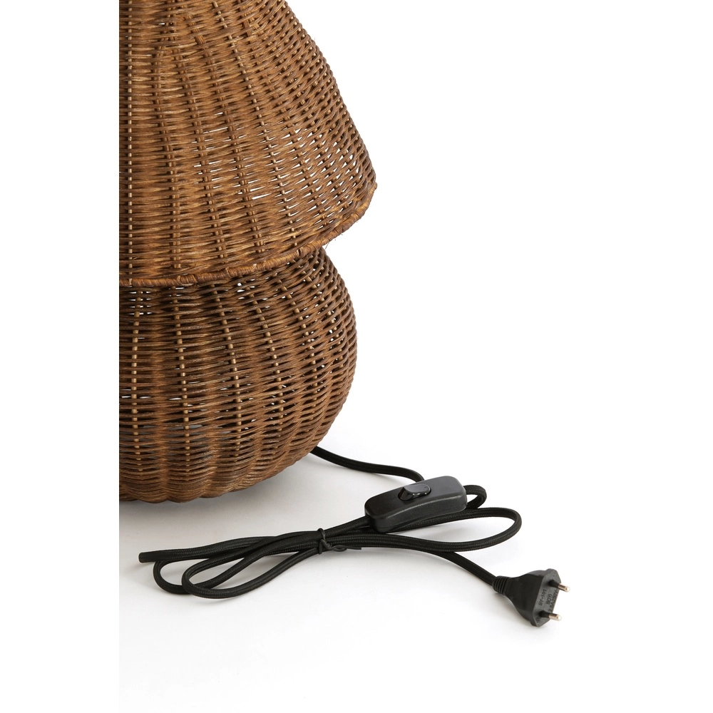 Rattan-Tischlampe Mavon Ø 27,5 cm – dunkles Rattan Light & Living 8717807820510