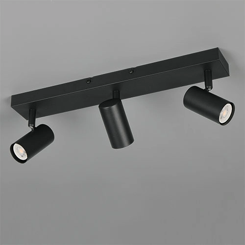 Oberflächenmontierter Spot Taryn 3-Licht Schwarz Trio 4017807685596