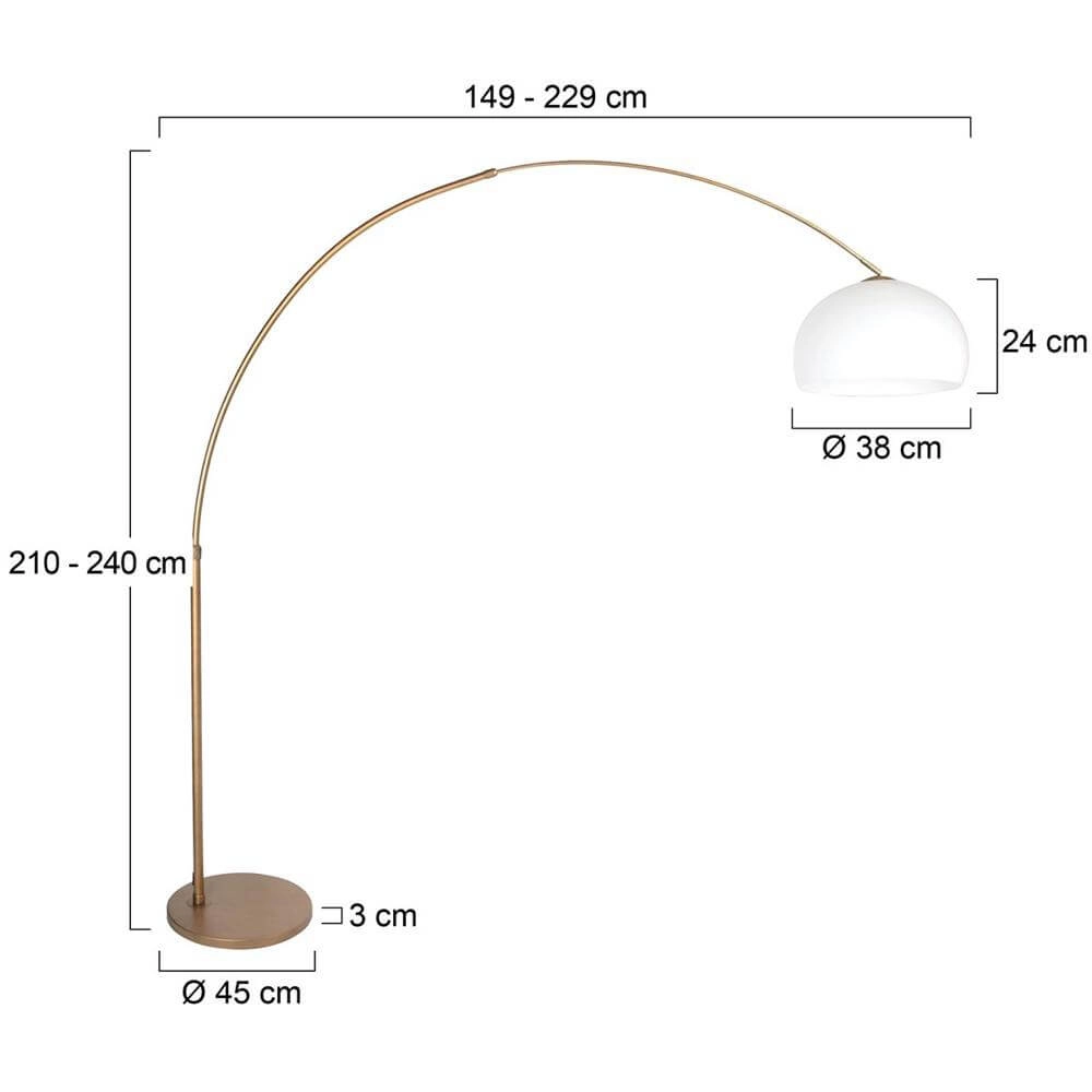 Bogenlampe Sparkled Light Bronze mit Glühbirne weißer Kappe Steinhauer 8712746179828