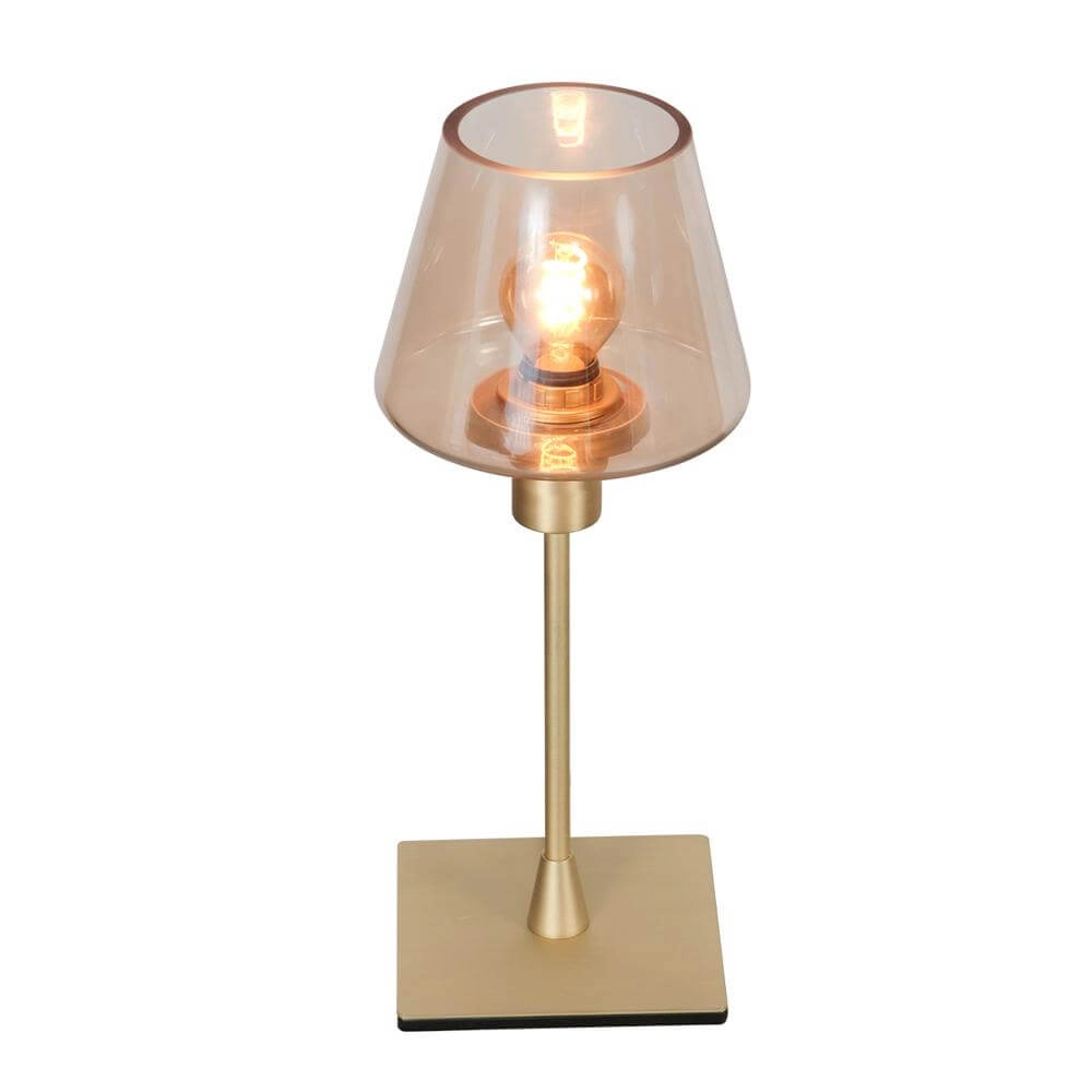 Schlanke Tischleuchte Ancilla Gold Steinhauer 8712746171044