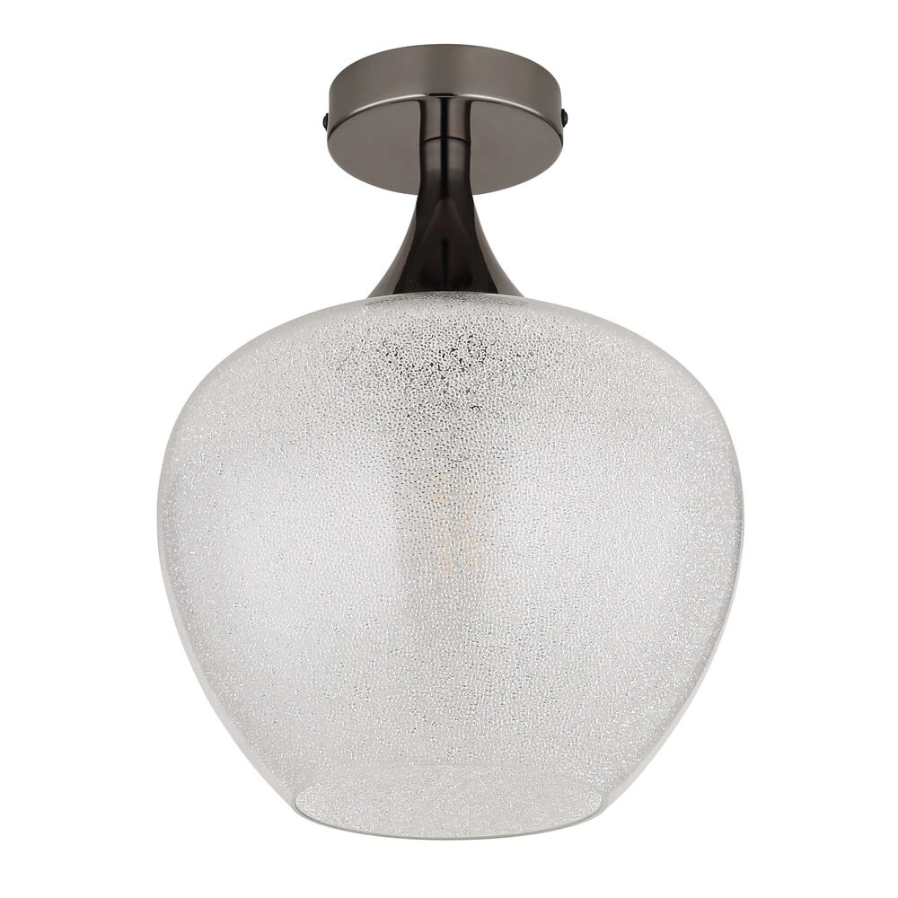 Anthrazit Deckenleuchte Maxy mit weißem Glas einzeln Ø 24cm Globo 9007371459179