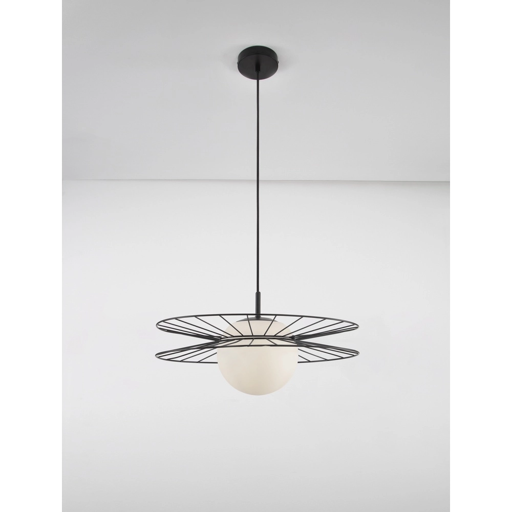 Schwarze Pendelleuchte Ellery Ø 45cm