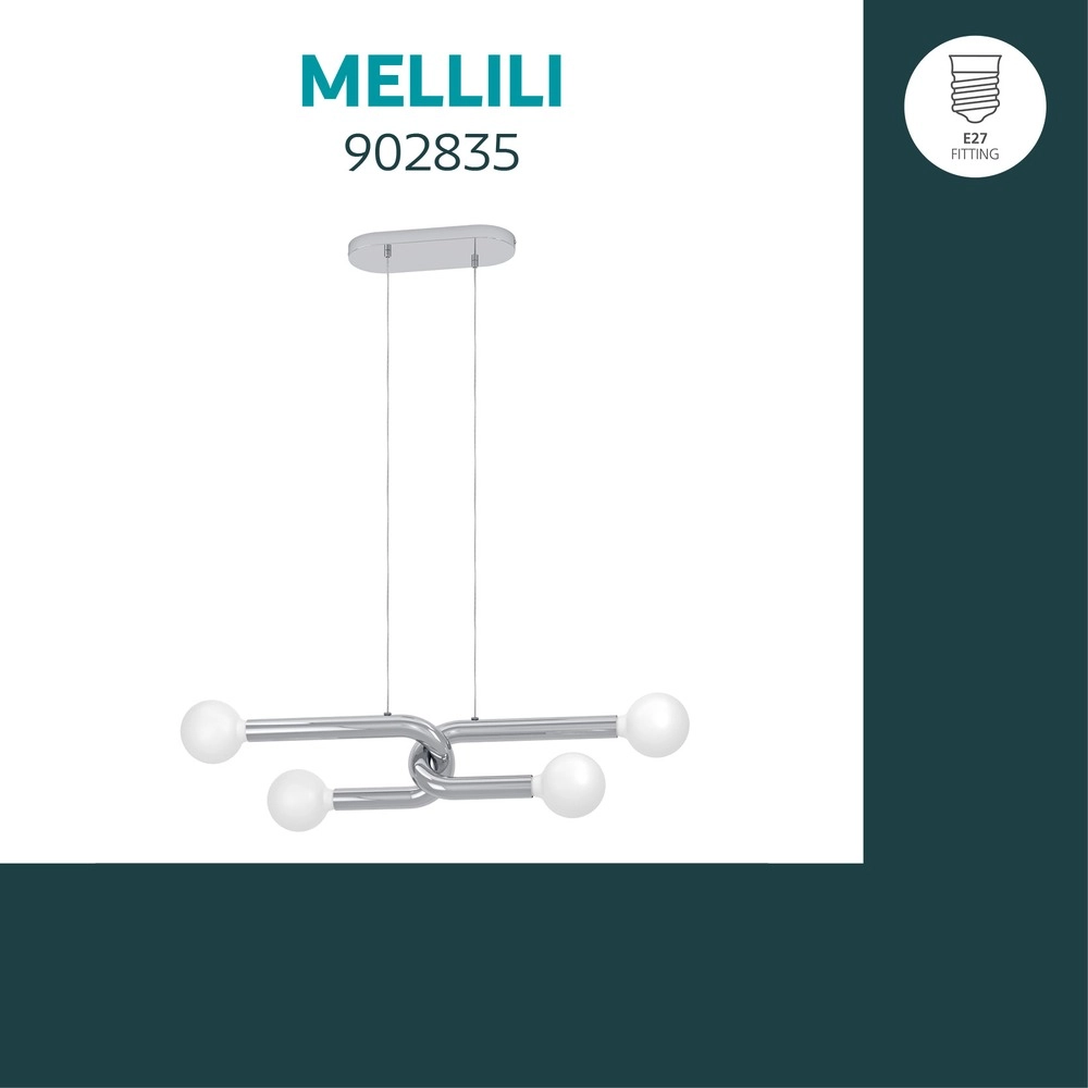 Design-Pendellampe Mellili Chrom