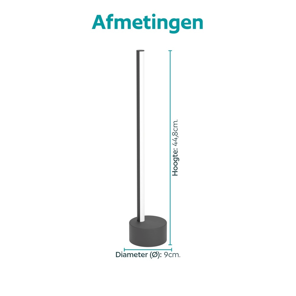 Intelligente Tischlampe Flatron-Z Schwarz Eglo 9008606390595