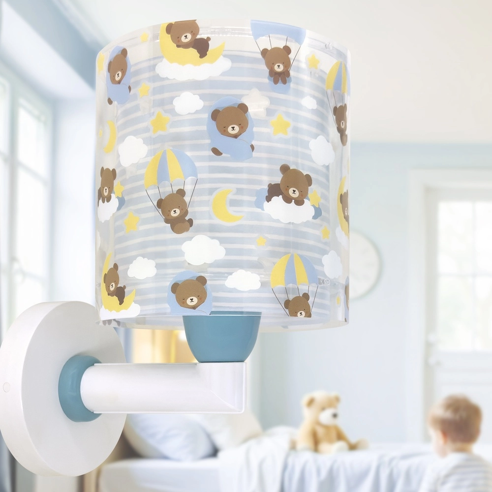 Wandleuchte für Kinderzimmer Baby Teddy blau Dalber 8420406002194
