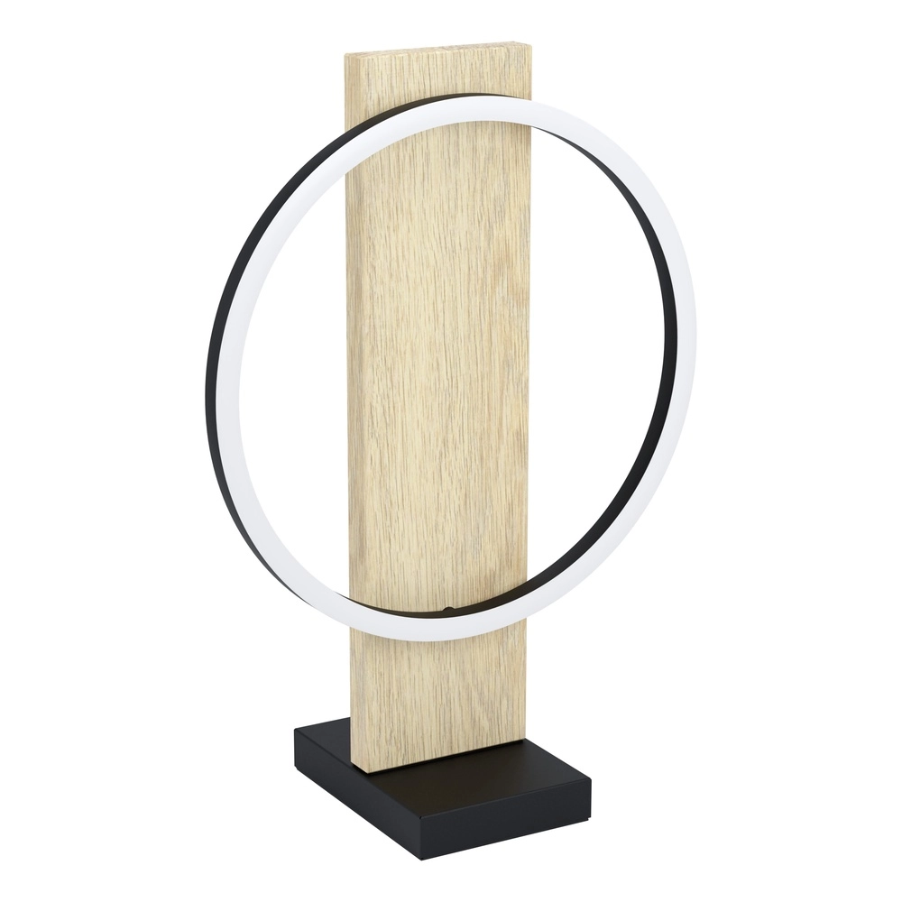 Tischlampe Boyal LED – mit Holzoptik