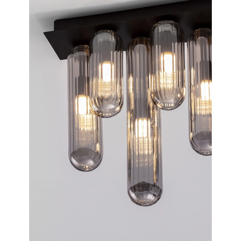 Design-Deckenleuchte Gustave schwarz 6-flammig Lyora 5212017443328