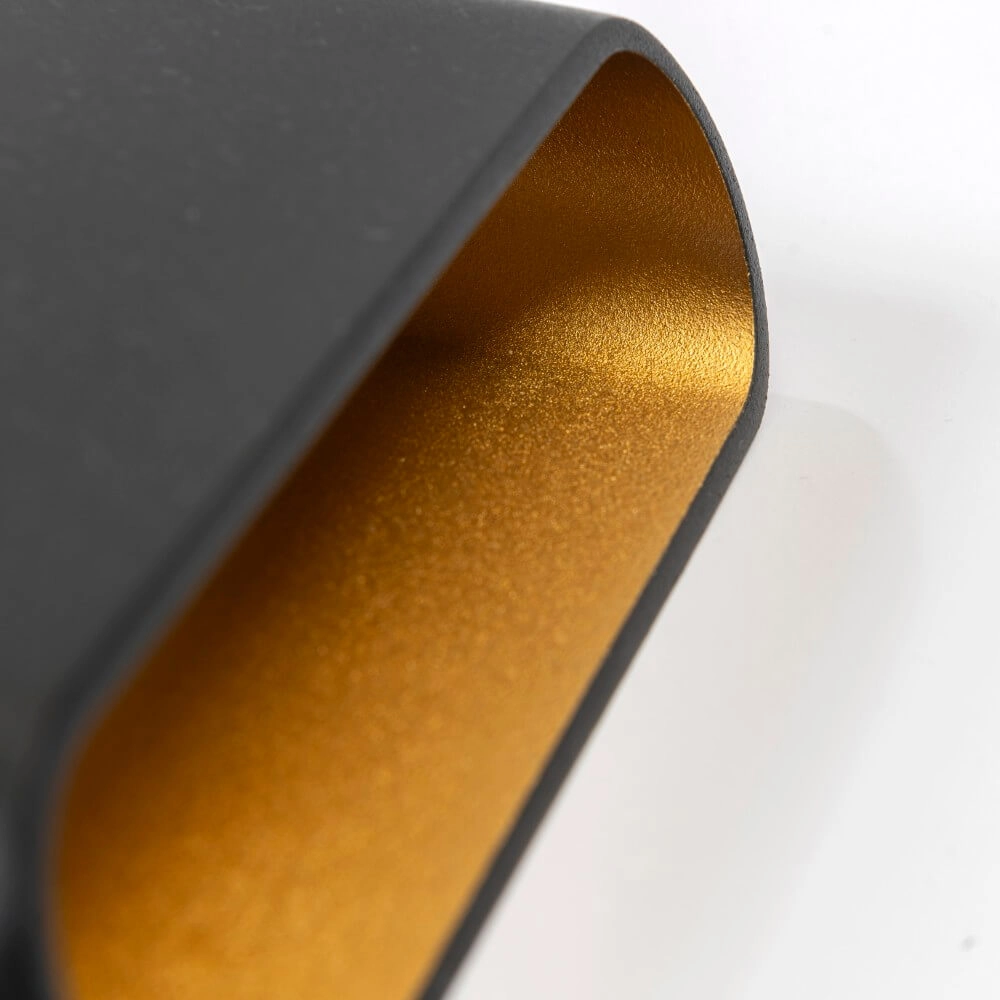 Wandleuchte Diaz L Schwarz mit Gold Artdelight 8720701100299
