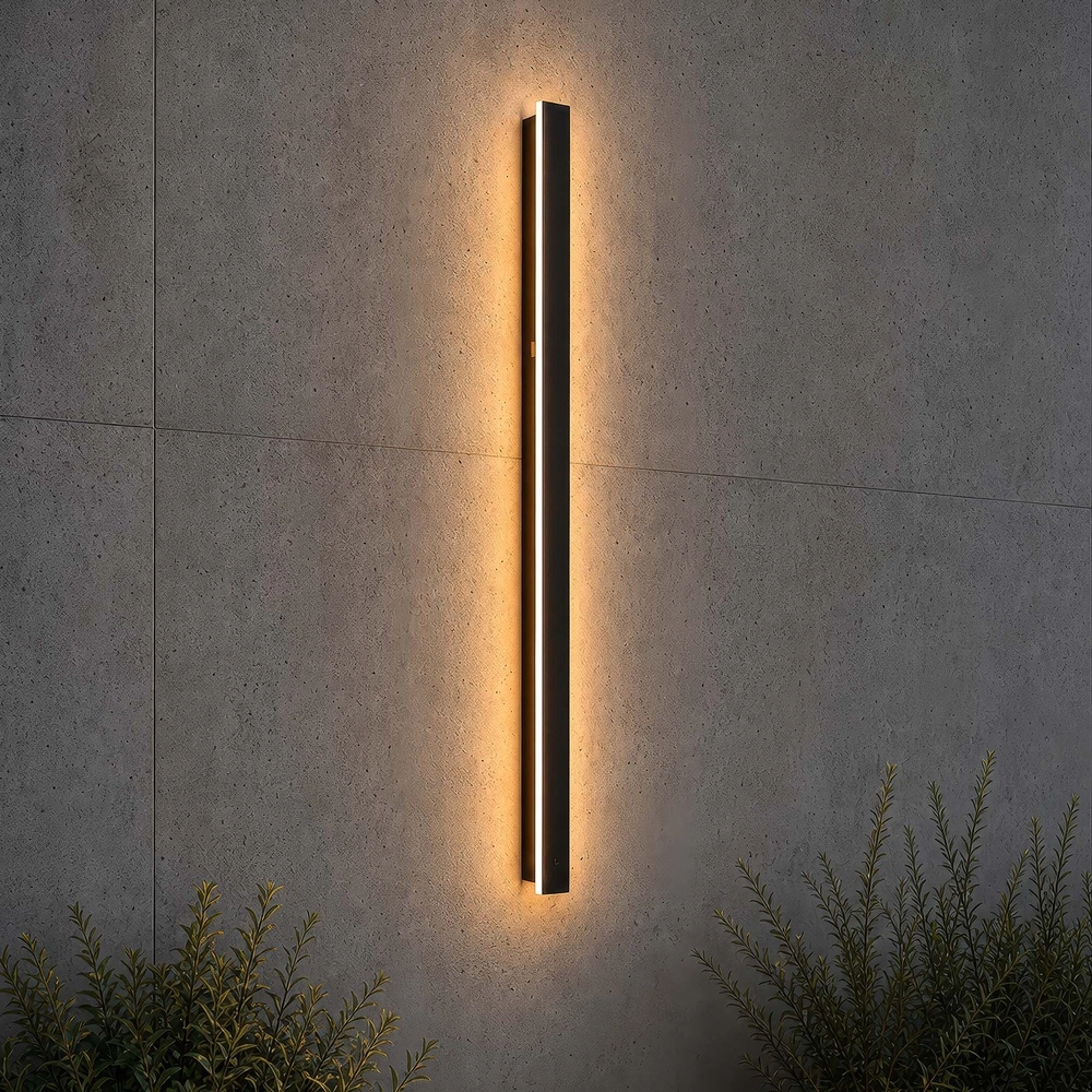 Design-Wandlampe Black Line Schwarz 90 cm Searchlight 5,05342E+12