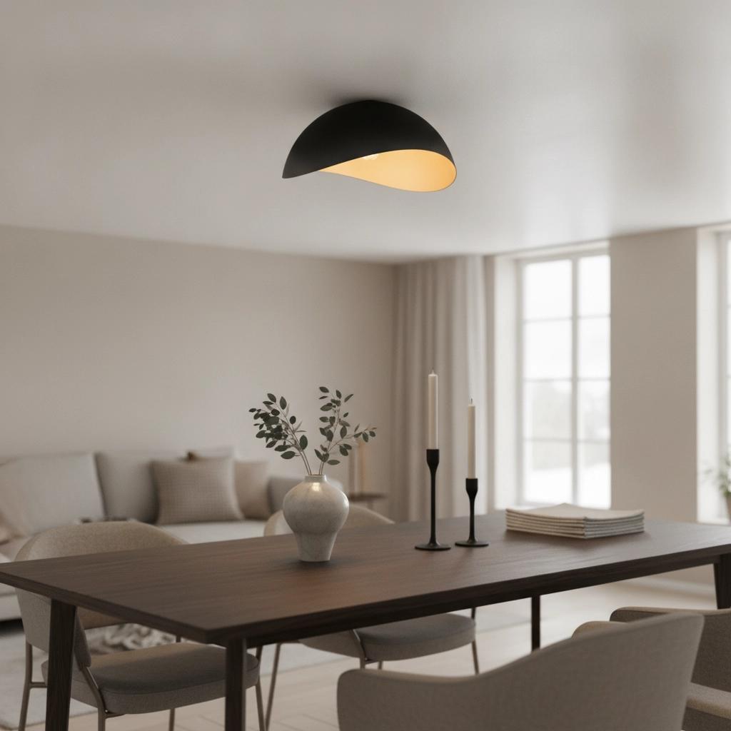 Deckenlampe Opsi schwarz mit gold Ø 50cm
