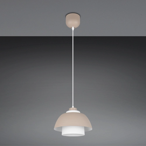 Design-Pendellampe Tilos sandbraun Ø 30 cm Trio 4017807690118