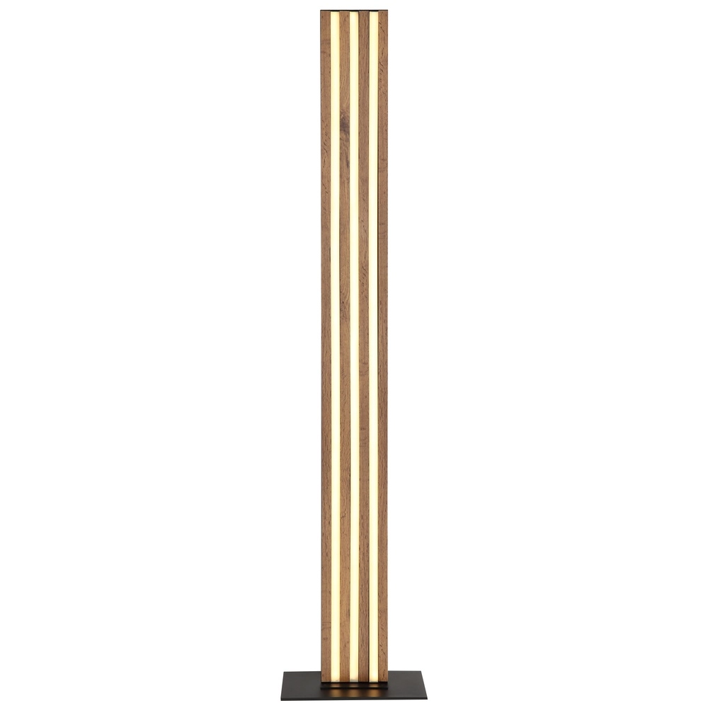 Stehlampe Hayden Schwarz mit Holz Globo 9007371580583