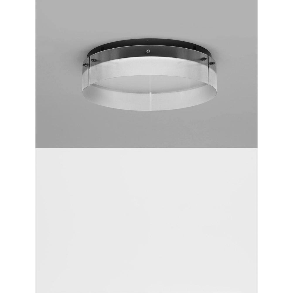 Design-Deckenleuchte Pauline schwarz mit Glas Ø 55cm Lyora 5212017445407