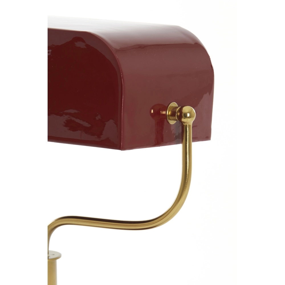 Bankerlampe Ayer Bordeaux mit Gold Light & Living 8717807742850