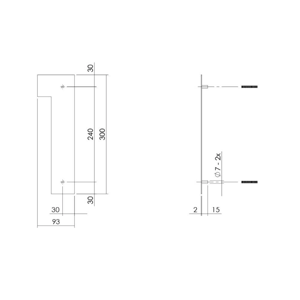 Hausnummer 1 XL Numbra 30cm schwarz Intersteel 8714186503287