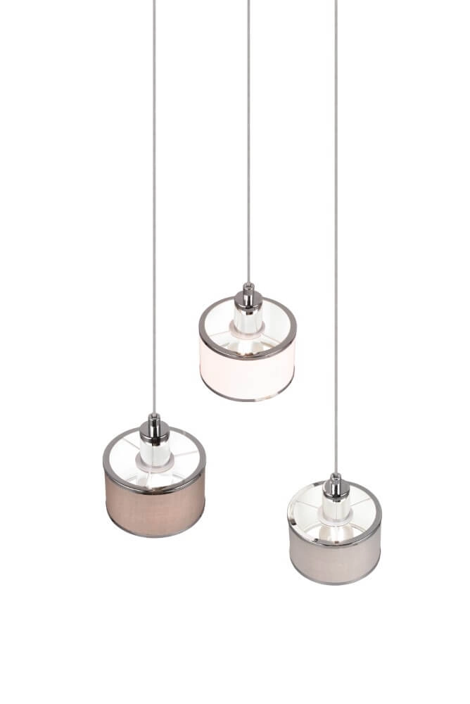 Hängelampe mit 3 Leuchten Kaprun rund Ø 29cm Trio 4017807581164