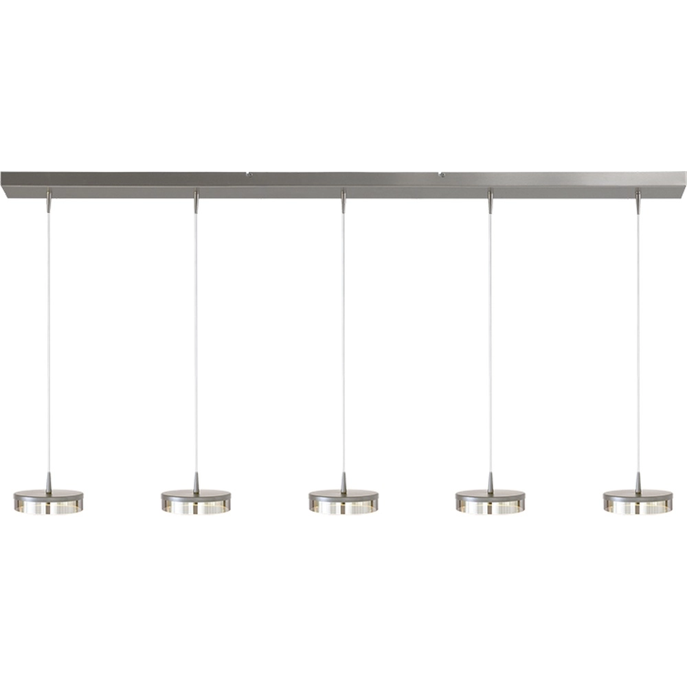 5-Licht Pendellampe Imperia 160 cm Nickel
