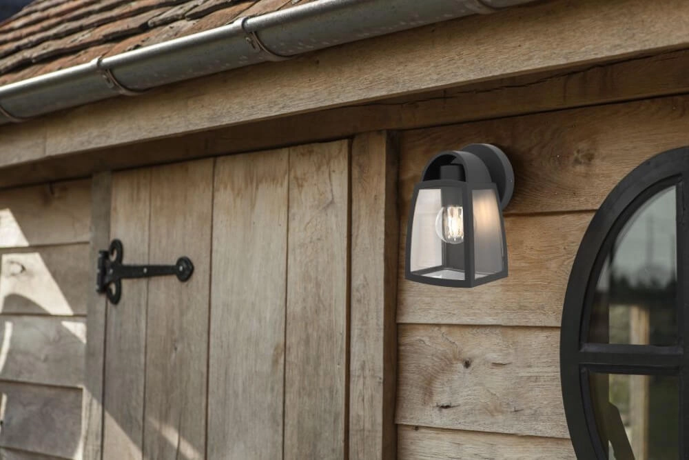 Wandlampe Kelsey schwarz mit klarem Glas Lutec 6939412010236