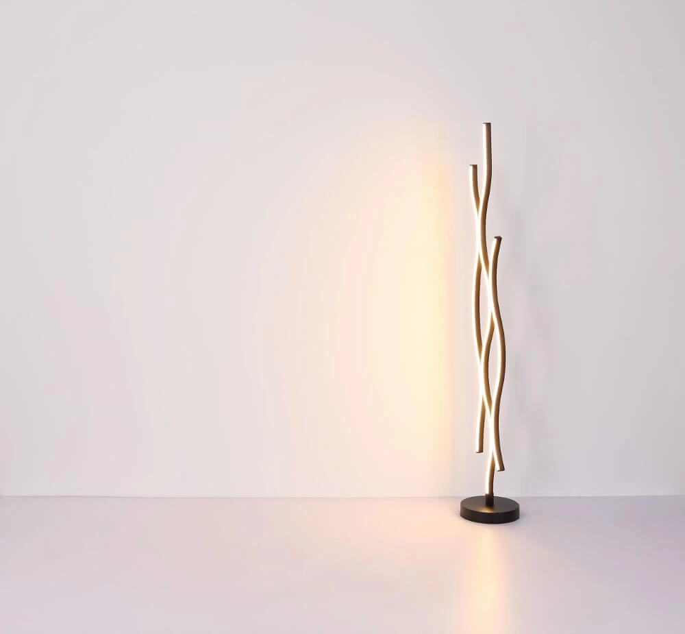 Stehlampe Geronimo schwarz mit Holz Globo 9007371457045