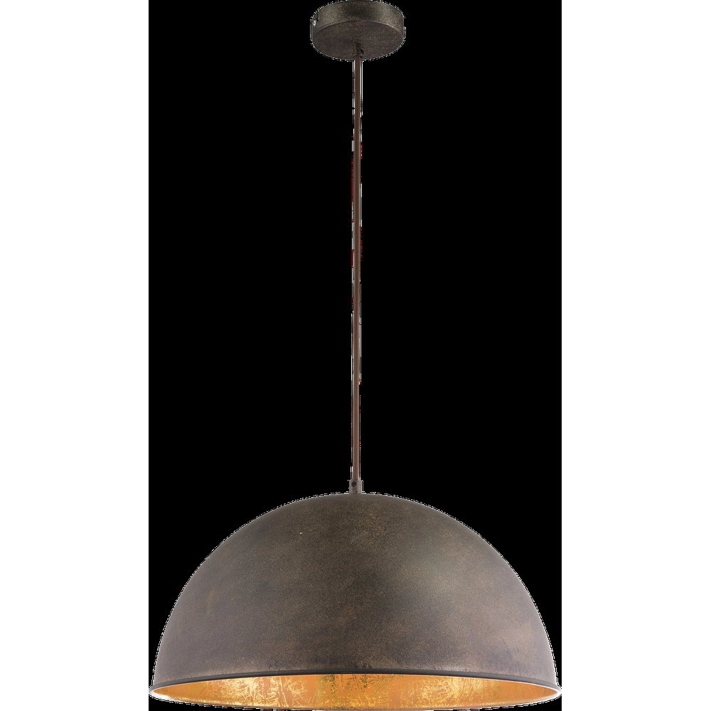 Pendellampe Xirena I Ø 41 cm rostbraun Globo 9007371354153
