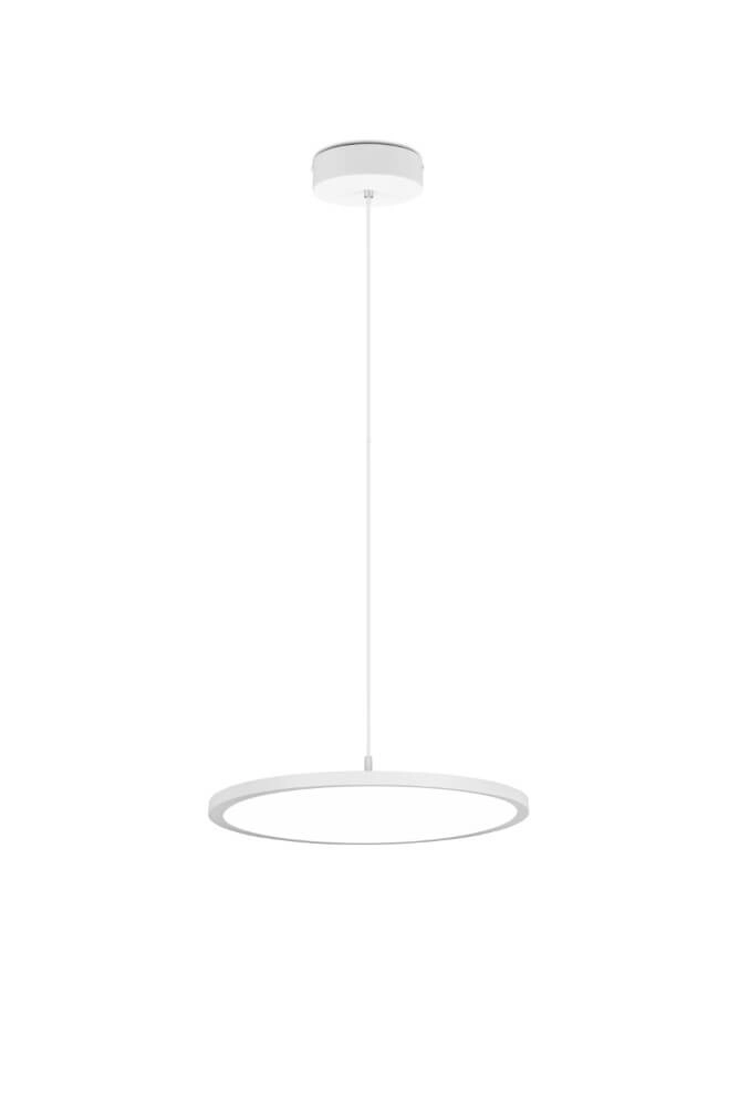 Weiße, elegante Hängelampe Tray Ø 40cm Trio 4017807537956