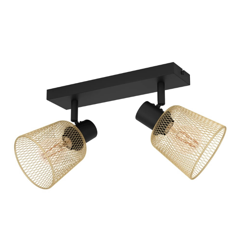 Deckenleuchte Coslada 2-flammig – Gold mit Schwarz Eglo 9008606262069