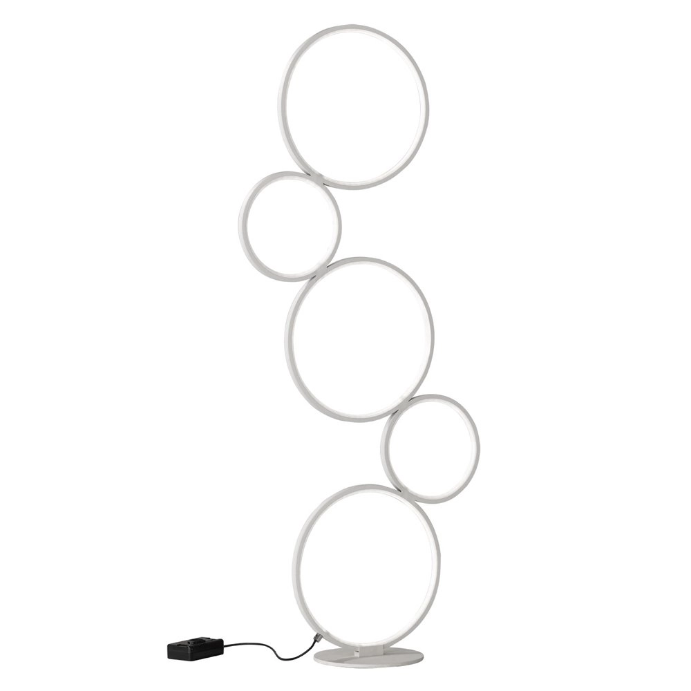 Stehlampe Rondo 5-Ringe weiß