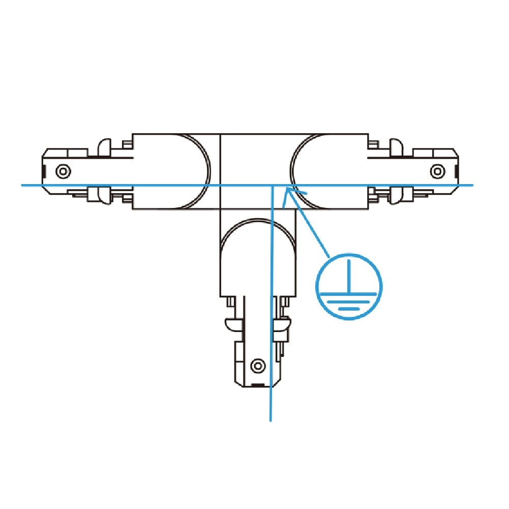2-phasiger weißer T-Stecker Duoline Erde rechts Trio 4017807470567