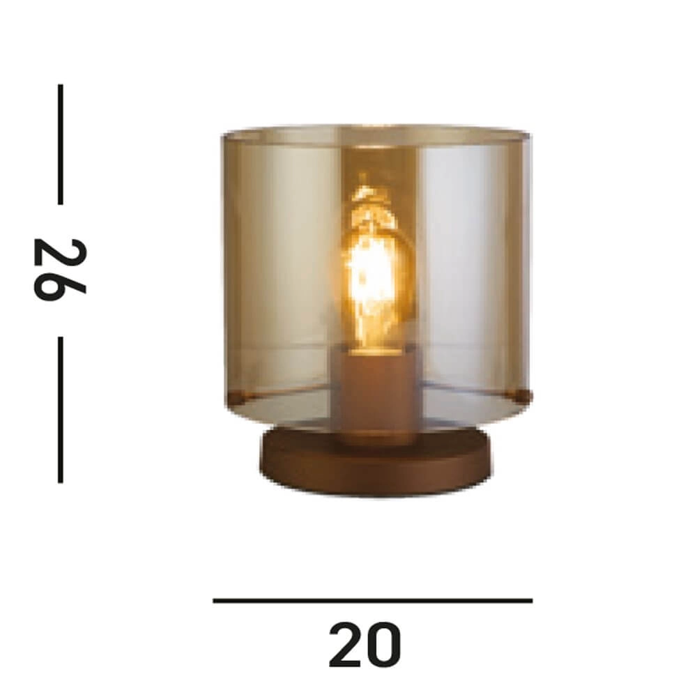 Tischlampe Sweden Mokka-Braun Searchlight 5053423272115