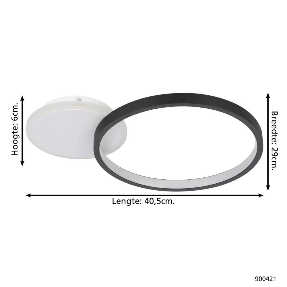 Verstellbare LED-Deckenleuchte Gafares rund - schwarz Eglo 9008606241002