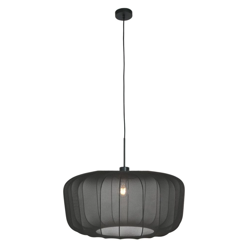 Pendellampe Vela Lino mit schwarzem Farbton Ø60 cm Steinhauer 8712746182804